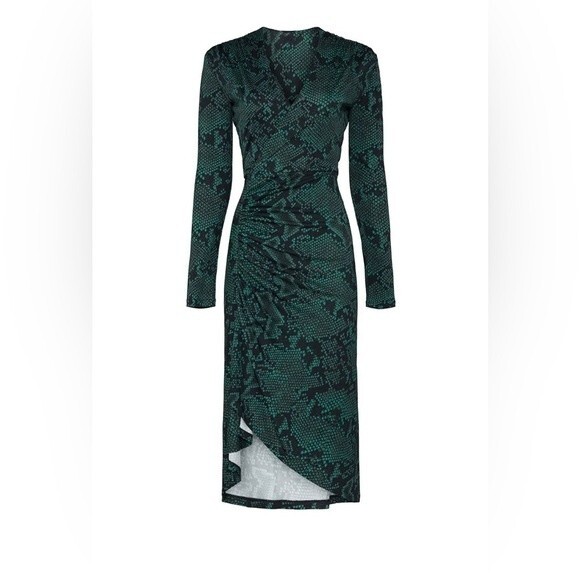 Atlein green snake print dress size 38/S - Picture 2 of 12